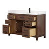 Custom image for Dark Walnut with Matte Black Trim / White Cultured Marble / No Mirror