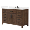 Custom image for Dark Walnut with Matte Black Trim / White Cultured Marble / No Mirror