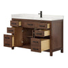 Custom image for Dark Walnut with Matte Black Trim / White Quartz / No Mirror