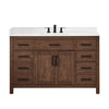 Custom image for Dark Walnut with Matte Black Trim / White Quartz / No Mirror