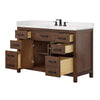 Custom image for Dark Walnut with Matte Black Trim / White Quartz / No Mirror