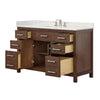 Custom image for Dark Walnut with Brushed Nickel Trim / Carrara Cultured Marble / No Mirror