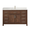 Custom image for Dark Walnut with Brushed Nickel Trim / Giotto Quartz / No Mirror