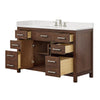 Custom image for Dark Walnut with Brushed Nickel Trim / Giotto Quartz / No Mirror
