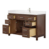 Custom image for Dark Walnut with Brushed Nickel Trim / White Cultured Marble / No Mirror