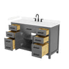 Custom image for Dark Gray with Matte Black Trim / Carrara Cultured Marble / No Mirror