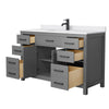 Custom image for Dark Gray with Matte Black Trim / White Cultured Marble / No Mirror