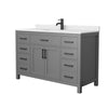 Custom image for Dark Gray with Matte Black Trim / White Cultured Marble / No Mirror
