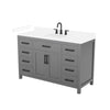 Custom image for Dark Gray with Matte Black Trim / White Cultured Marble / No Mirror