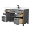 Custom image for Dark Gray with Matte Black Trim / White Quartz / No Mirror