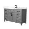 Custom image for Dark Gray with Matte Black Trim / White Quartz / No Mirror