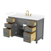 Custom image for Dark Gray with Brushed Gold Trim / Carrara Cultured Marble / No Mirror