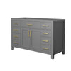Custom image for Dark Gray with Brushed Gold Trim / No Mirror