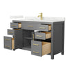 Custom image for Dark Gray with Brushed Gold Trim / Giotto Quartz / No Mirror