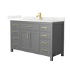 Custom image for Dark Gray with Brushed Gold Trim / Giotto Quartz / No Mirror