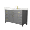 Custom image for Dark Gray with Brushed Gold Trim / Giotto Quartz / No Mirror