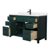 Custom image for Green with Matte Black Trim / Carrara Cultured Marble / No Mirror