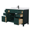 Custom image for Green with Matte Black Trim / White Cultured Marble / No Mirror