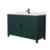Custom image for Green with Matte Black Trim / White Cultured Marble / No Mirror