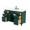 Custom image for Green with Matte Black Trim / White Cultured Marble / No Mirror