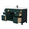 Custom image for Green with Matte Black Trim / White Quartz / No Mirror