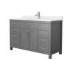 Custom image for Dark Gray with Brushed Nickel Trim / Carrara Cultured Marble / No Mirror
