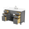Custom image for Dark Gray with Brushed Nickel Trim / White Cultured Marble / No Mirror