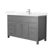 Custom image for Dark Gray with Brushed Nickel Trim / White Quartz / No Mirror