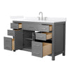 Custom image for Dark Gray with Brushed Nickel Trim / White Quartz / No Mirror