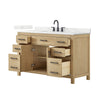 Custom image for Whitewashed Oak with Matte Black Trim / Giotto Quartz / No Mirror