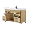 Custom image for Whitewashed Oak with Matte Black Trim / White Cultured Marble / No Mirror