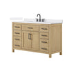 Custom image for Whitewashed Oak with Matte Black Trim / White Cultured Marble / No Mirror