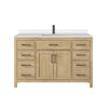 Custom image for Whitewashed Oak with Matte Black Trim / White Quartz / No Mirror