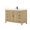 Custom image for Whitewashed Oak with Matte Black Trim / White Quartz / No Mirror