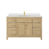 Custom image for Whitewashed Oak with Brushed Gold Trim / Giotto Quartz / No Mirror