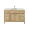 Custom image for Whitewashed Oak with Brushed Gold Trim / Giotto Quartz / No Mirror