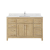 Custom image for Whitewashed Oak with Brushed Nickel Trim / Carrara Cultured Marble / No Mirror