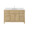 Custom image for Whitewashed Oak with Brushed Nickel Trim / Carrara Cultured Marble / No Mirror
