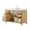 Custom image for Whitewashed Oak with Brushed Nickel Trim / Giotto Quartz / No Mirror
