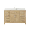 Custom image for Whitewashed Oak with Brushed Nickel Trim / White Cultured Marble / No Mirror