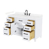 Custom image for White with Matte Black Trim / Carrara Cultured Marble / No Mirror