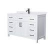 Custom image for White with Matte Black Trim / White Cultured Marble / No Mirror