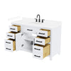 Custom image for White with Matte Black Trim / White Cultured Marble / No Mirror