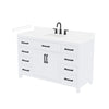 Custom image for White with Matte Black Trim / White Cultured Marble / No Mirror