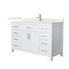 Custom image for White with Brushed Nickel Trim / Giotto Quartz / No Mirror