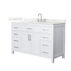 Custom image for White with Brushed Nickel Trim / Giotto Quartz / No Mirror