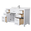 Custom image for White with Brushed Nickel Trim / White Cultured Marble / No Mirror