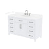 Custom image for White with Brushed Nickel Trim / White Cultured Marble / No Mirror