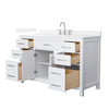 Custom image for White with Brushed Nickel Trim / White Quartz / No Mirror