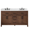 Custom image for Dark Walnut with Matte Black Trim / Giotto Quartz / No Mirror